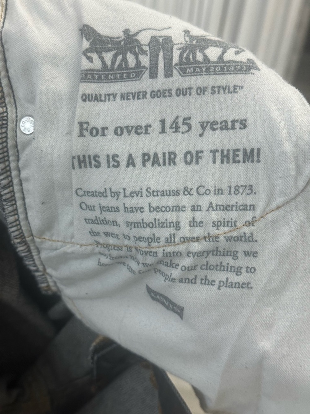 Levi's Mens Black 505 Straight Leg Jeans - Picture 6 of 7